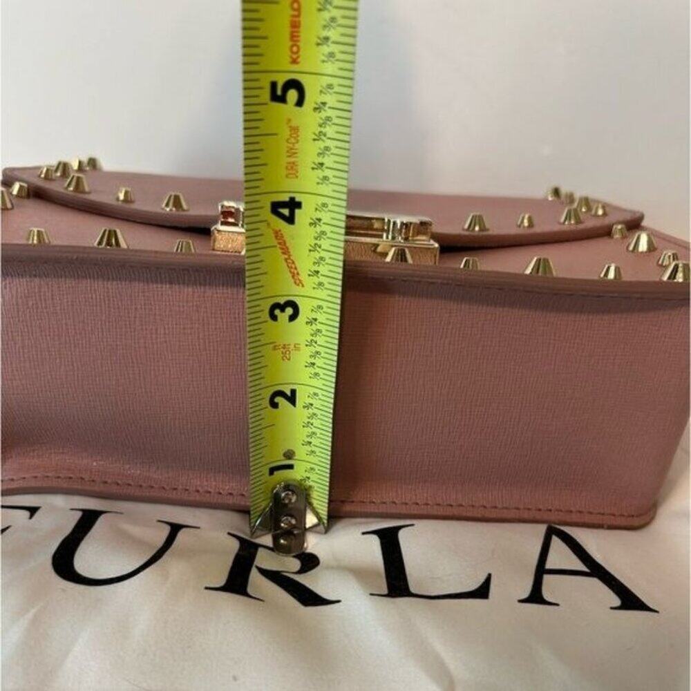 Furla Medium Julia Studded Dusty Pink Leather Bag New with tag - Picture 8 of 15